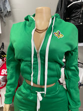 Load image into Gallery viewer, Lazy Girl Mardi Gras Bead-Up Tracksuit